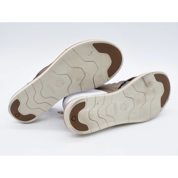 Timberland Sandals Womens 6.5 Brown Leather Strappy Slingback Open Toe Flat Heel - Picture 11 of 11